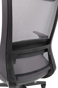 Офисное кресло CHAIRMAN 500 LT с подголовником, экокожа/сетка, серый